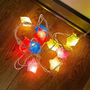 2pk multicolor star lights